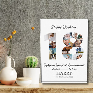Personalized 18th Birthday Photo Block