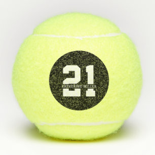 Personalized 21st Birthday Modern and Elegant Tennis Balls