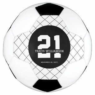 Personalized 21st Birthday Modern  Soccer Ball
