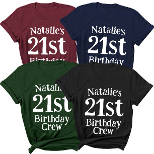 Personalized 21st Birthday Squad Custom Name Age T-Shirt