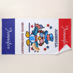 Personalized 250th USA Semiquincentennial Beach Towel