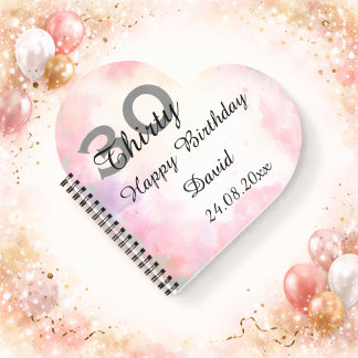 Personalized 30th Birthday Notebook Gift Idea