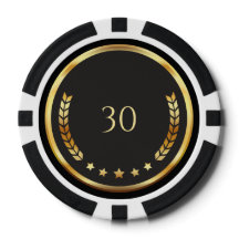 Personalized 30th Birthday Poker Chips