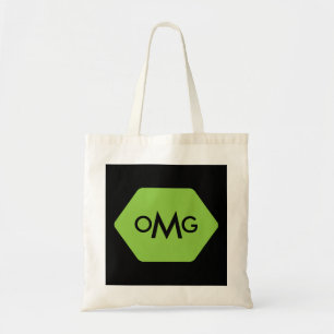 Personalized 3 letter monogram black green bag