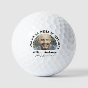 Personalized 3-Line Text & Custom Photo Golf Balls