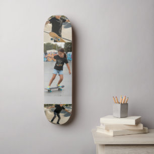 Personalized 3-Photo Wall Art Custom Kids Photo Skateboard