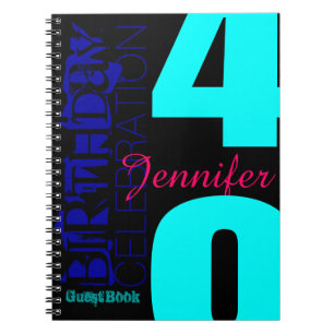 Personalized 40th Birthday POP Guest Book