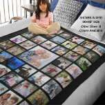 Personalized 45 Photo Collage Your Color Fleece Blanket<br><div class="desc">Create your own custom, personalized photo collage fleece blanket utilizing this easy-to-upload template with 45 square pictures in your choice of colors (shown in black). OPTIONS: The sample is shown in the MEDIUM 50x60" size--other sizes are available on the ordering page. Commemorate a milestone occasion like an anniversary, birthday or...</div>