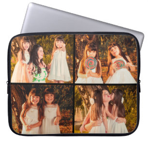 Personalized 4 Photo Collage Electronics Bag