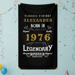 Personalized 50th Birthday 1976 Vintage Legend Banner