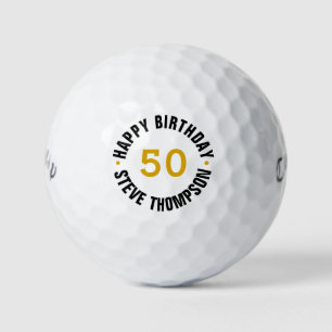 Personalized 50th Birthday Golf Balls
