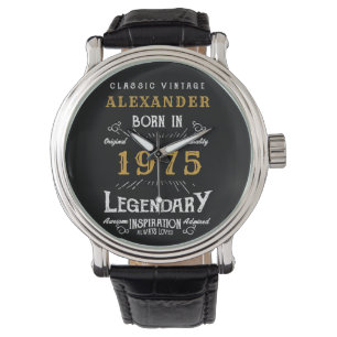 Personalized 50th Birthday Or Retirement Born 1975 Watch