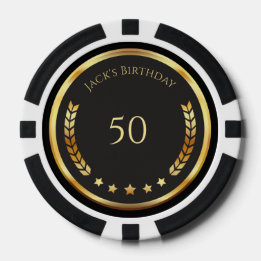 Personalized 50th Birthday Poker Chips