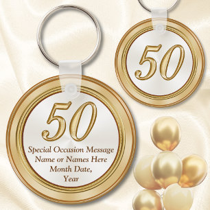 Personalized 50th Reunion Gifts Keychains