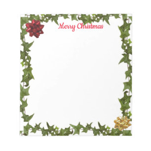 Personalized 5.5 x 6" Christmas Note Pad