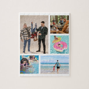 Personalized 5 Photos Gallery Collage  Jigsaw Puzzle