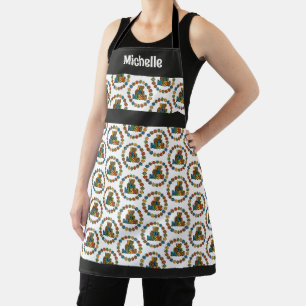 Personalized 60s Music Inspired Pattern Design Apron