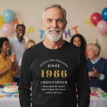 Personalized 60th Birthday 1966 Add Name T-Shirt<br><div class="desc">60th Birthday add your name T-shirt. Edit the name and year with the template provided. A wonderful custom black birthday T-shirt. More gifts and party supplies available with the "Legendary" design in the store.</div>