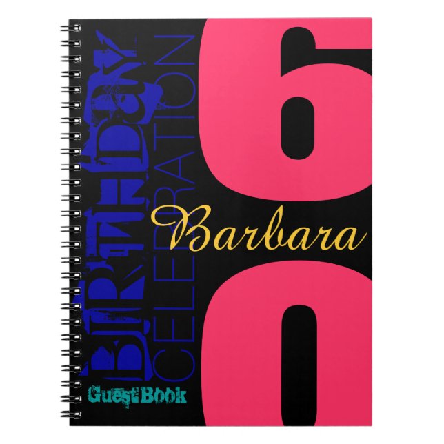 Personalized 60th Birthday POP Guest Book (Front)