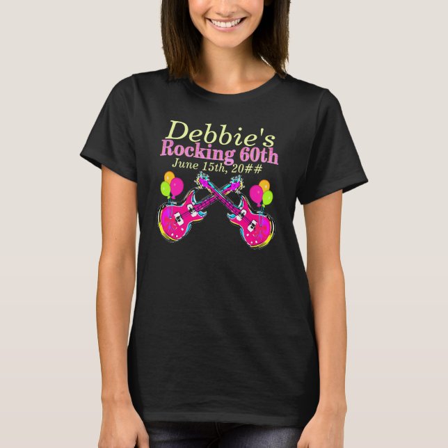 PERSONALIZED 60TH BIRTHDAY ROCK STAR T SHIRT (Front)