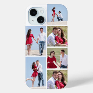 Personalized 6 Photo Collage iPhone 15 Case