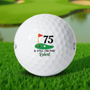 Personalized 75th Birthday Gift for Golfer Golf Balls