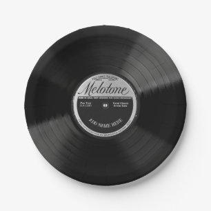 Personalized 78 Vinyl Record Design Paper Plates