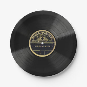 Personalized 78 Vinyl Record Design Paper Plates