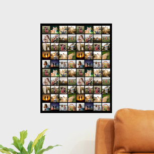 Personalized 80 Photo Collage Poster