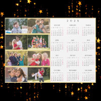 Personalized 8 Photo Collage Family 2026 Calendar