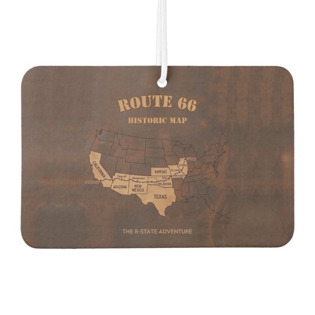 Personalized 8 State Centennial Celebration Car Air Freshener (Front)