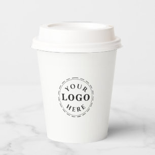 Personalized 8oz Paper Cup with Lid for Events
