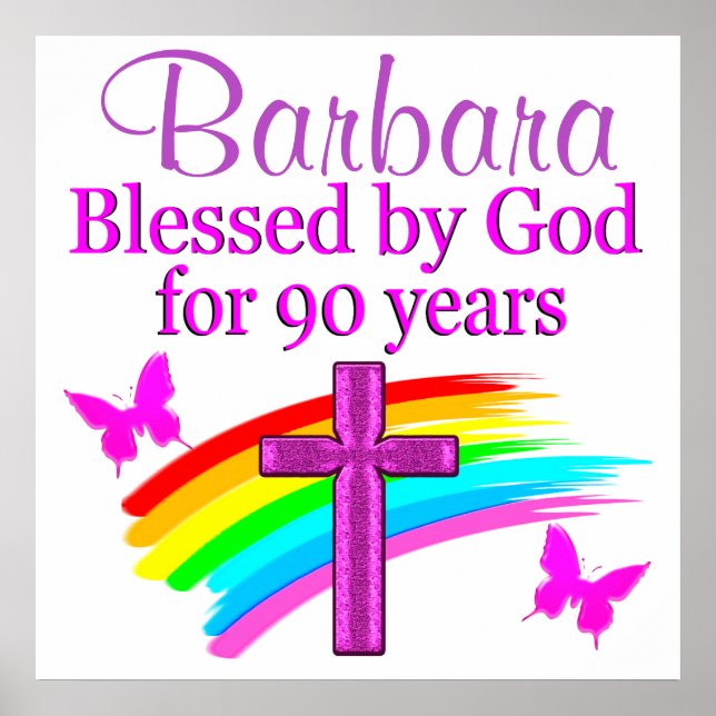 PERSONALIZED 90TH BIRTHDAY PRAYER POSTER (Front)