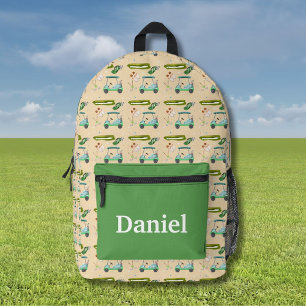 Personalized A Day Of Golfing Pattern  Printed Backpack
