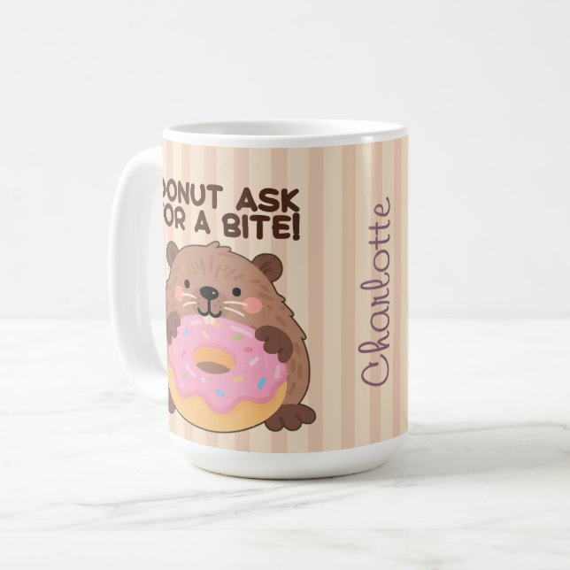 Personalized A fun play on words Castor & Dona Coffee Mug (Front Left)