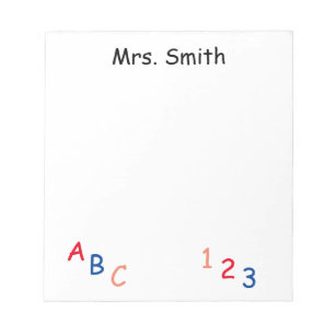 PERSONALIZED ABC 123 Post-it notes