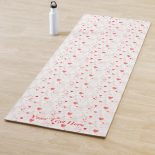 Personalized Abstract Colorful Hearts Pattern  Yoga Mat