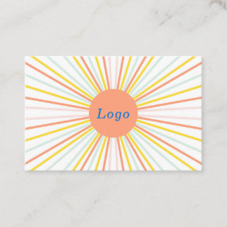 personalized abstract sunshine business card