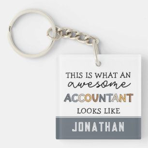 Personalized Accountant Funny Awesome Accountant Key Ring