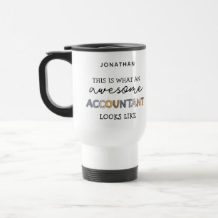Personalized Accountant Funny Awesome Accountant Travel Mug
