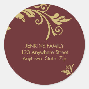 PERSONALIZED ADDRESS LABEL :: bold vine 2B
