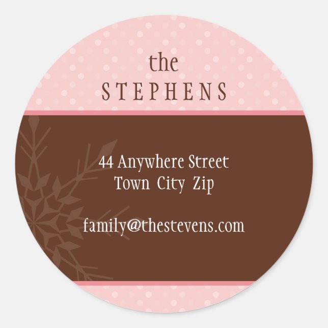 PERSONALIZED ADDRESS LABEL :: magical snowflake 1 (Front)