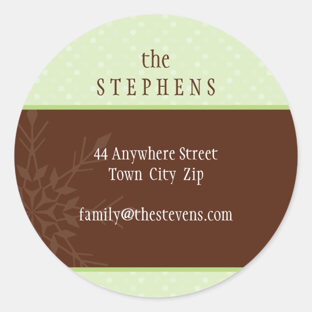 PERSONALIZED ADDRESS LABEL :: magical snowflake 2 (Front)