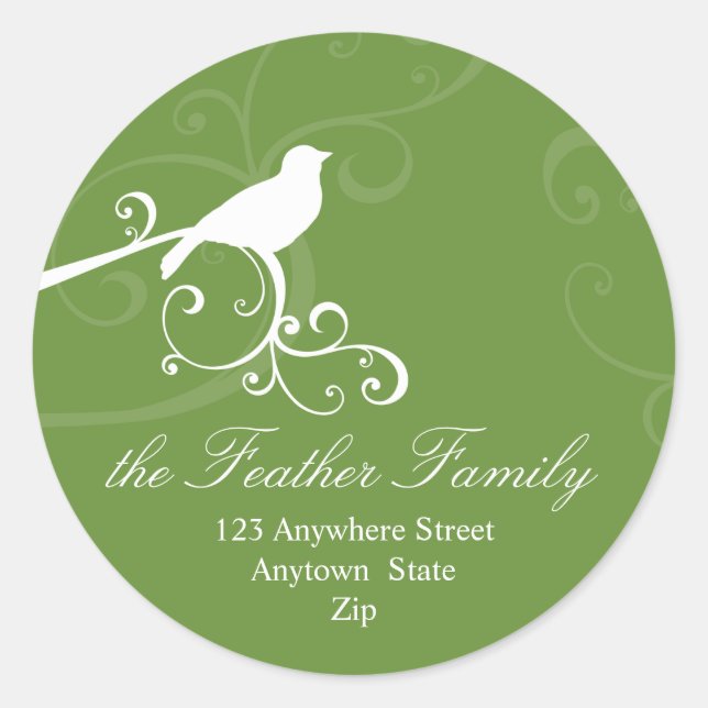 PERSONALIZED ADDRESS LABELS :: whimsicalbird 2 (Front)