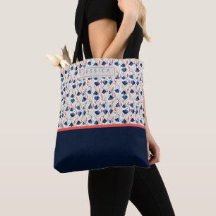 Personalized Aesthetic Patriotic Wildflowers Tote Bag