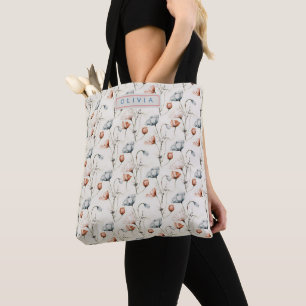 Personalized Aesthetic Patriotic Wildflowers Tote Bag