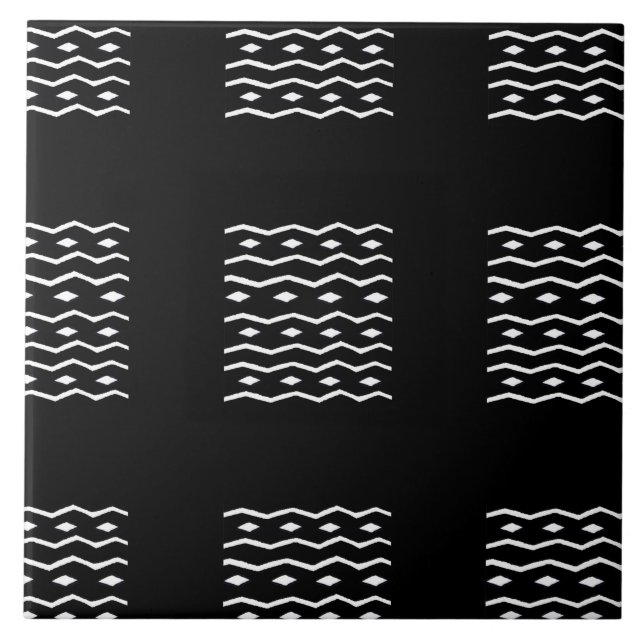 Personalized, African art, Ethnic pattern Tile (Front)