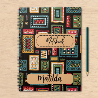 Personalized African print Notebook