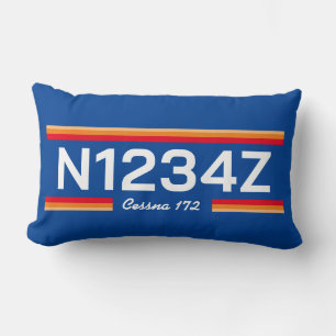 Personalized Aircraft Number Lumbar Cushion