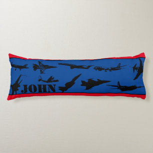 Personalized Airplanes Body Cushion